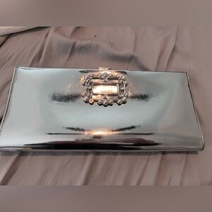 Roger Vivier Silver Clutch with COA